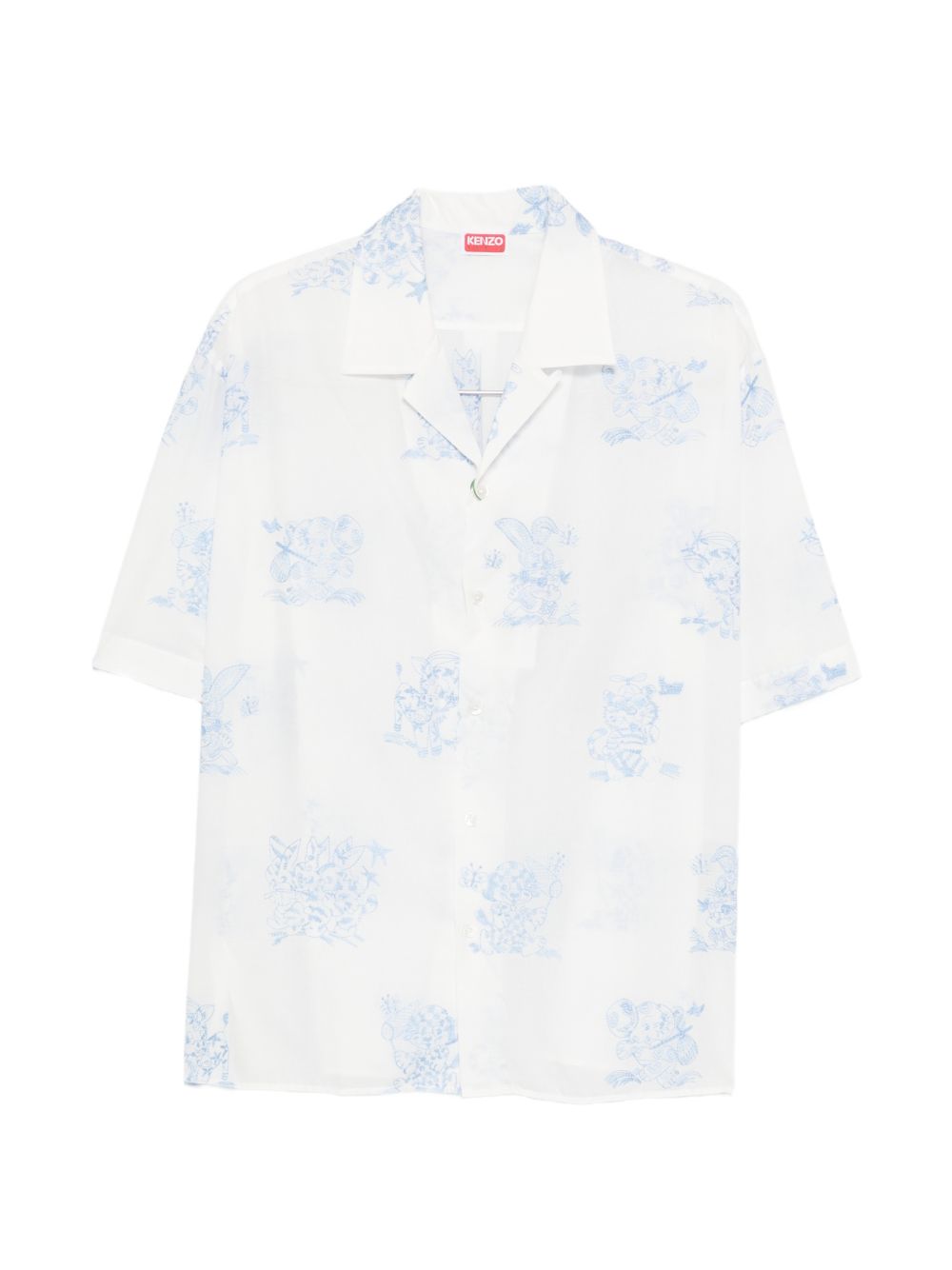 animals-embroidered shirt