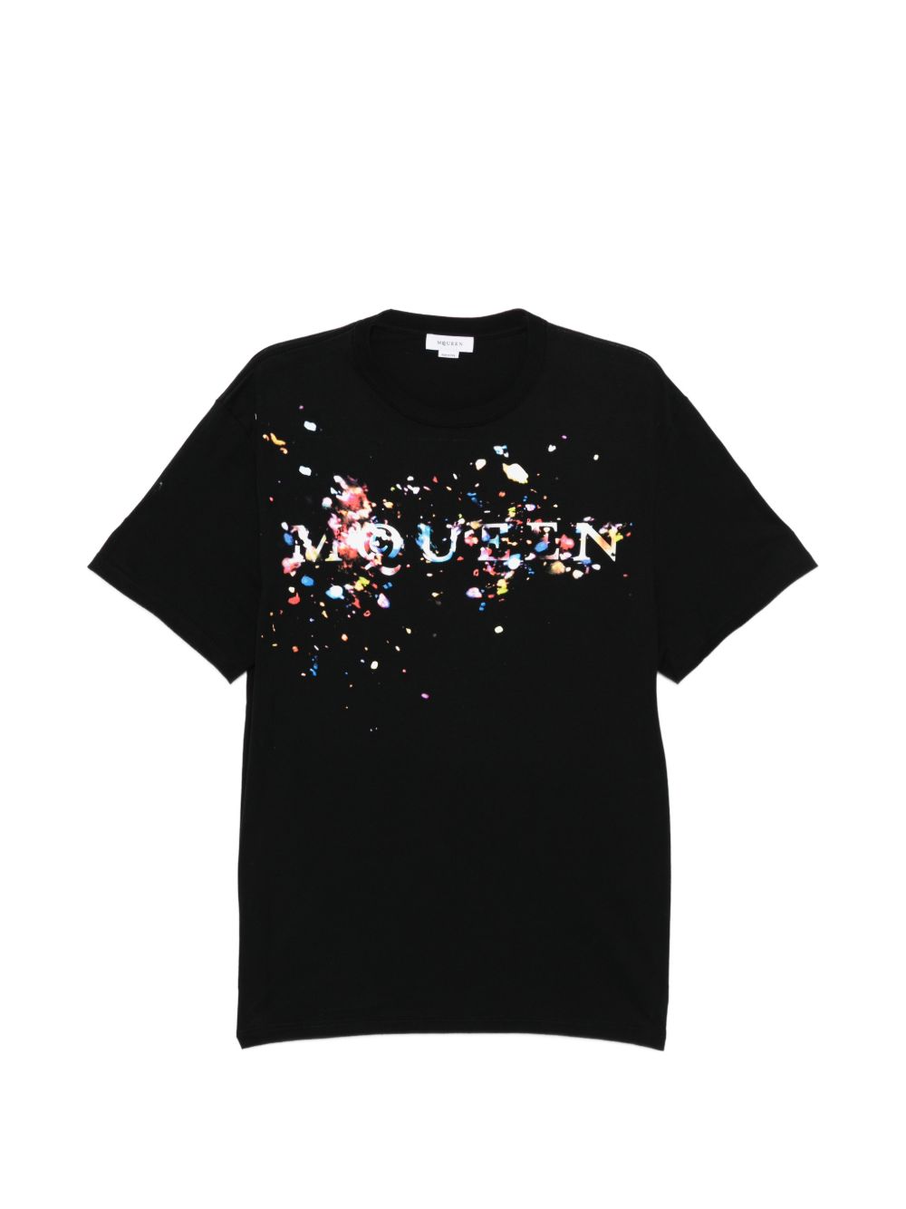 splatter-print t-shirt