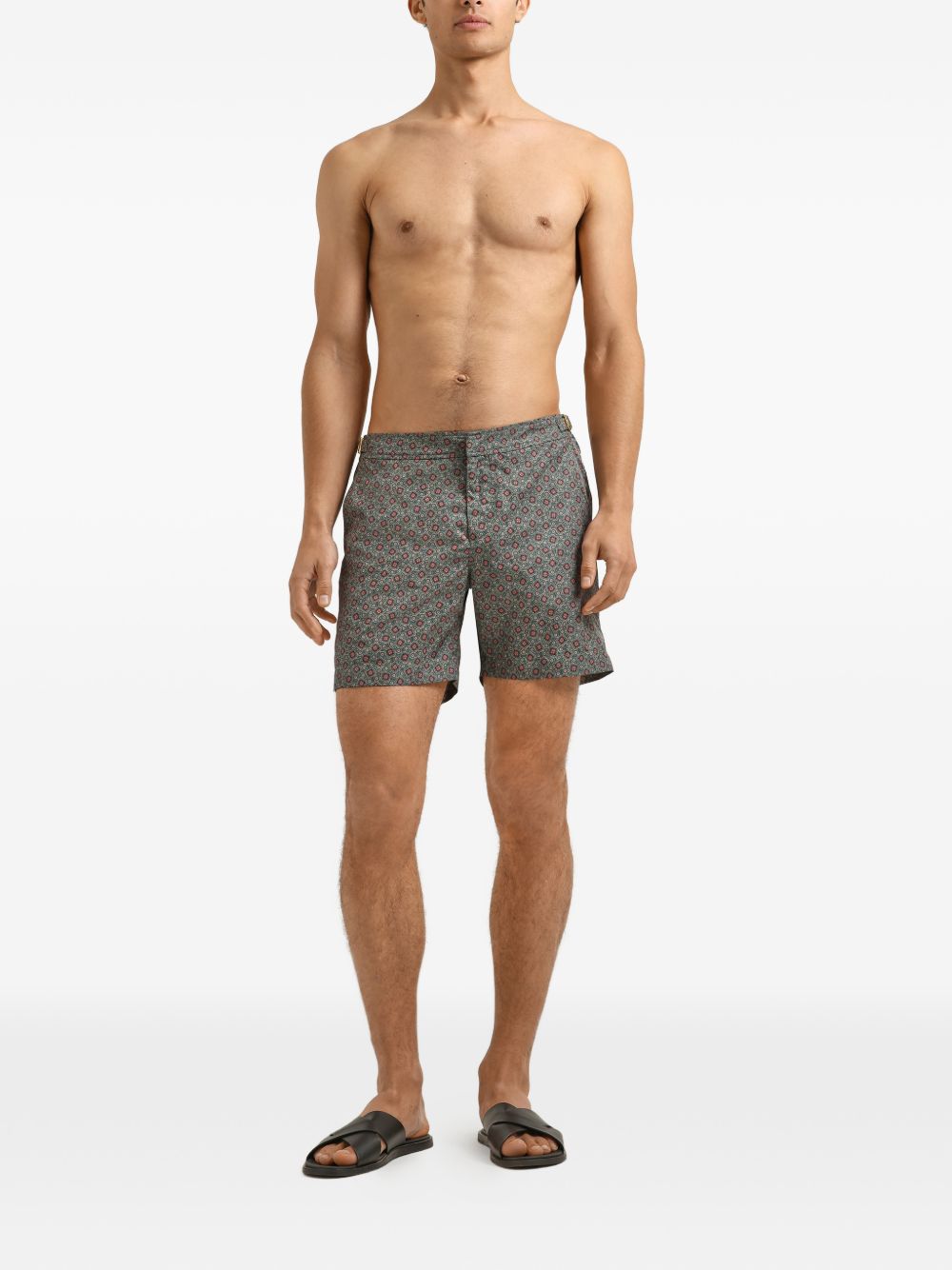 Bulldog floral-print swim shorts