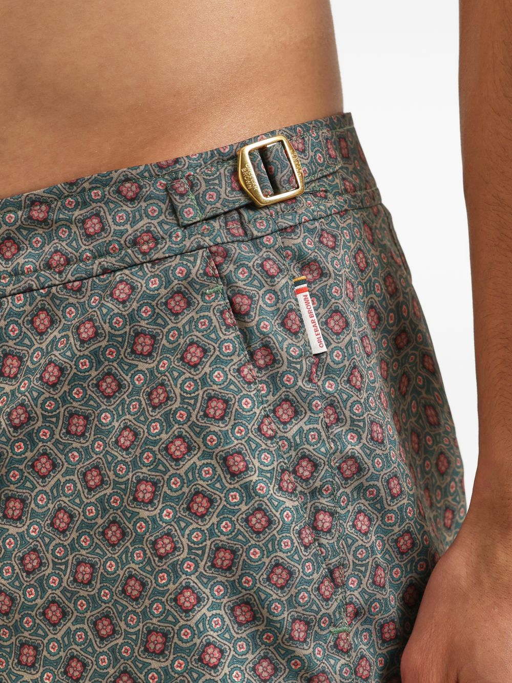 Bulldog floral-print swim shorts