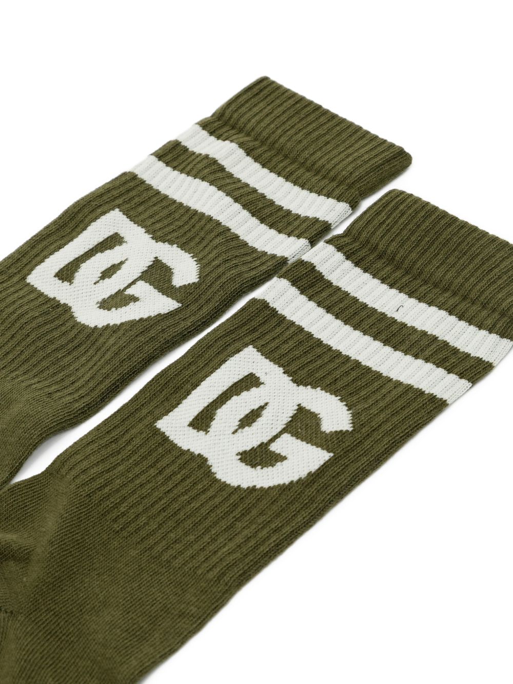 striped logo socks