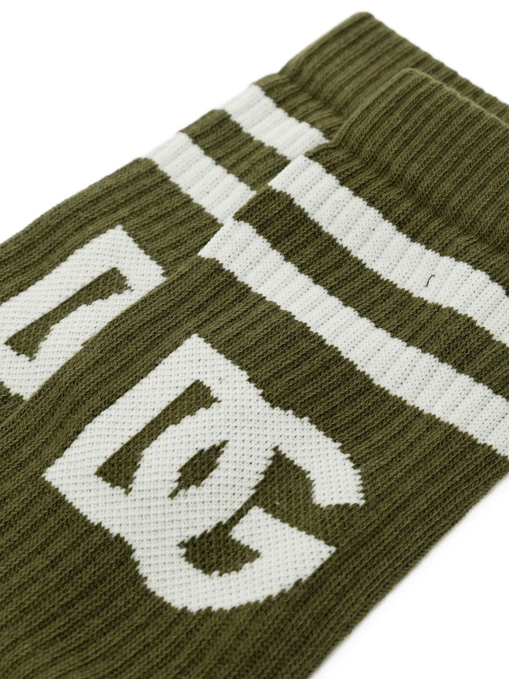 striped logo socks