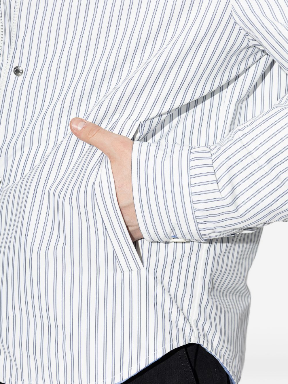 Crescent reversible striped quilted jacket