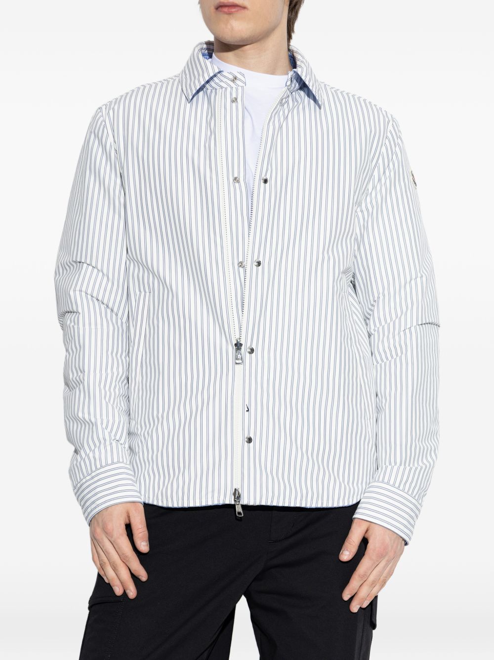 Crescent reversible striped quilted jacket