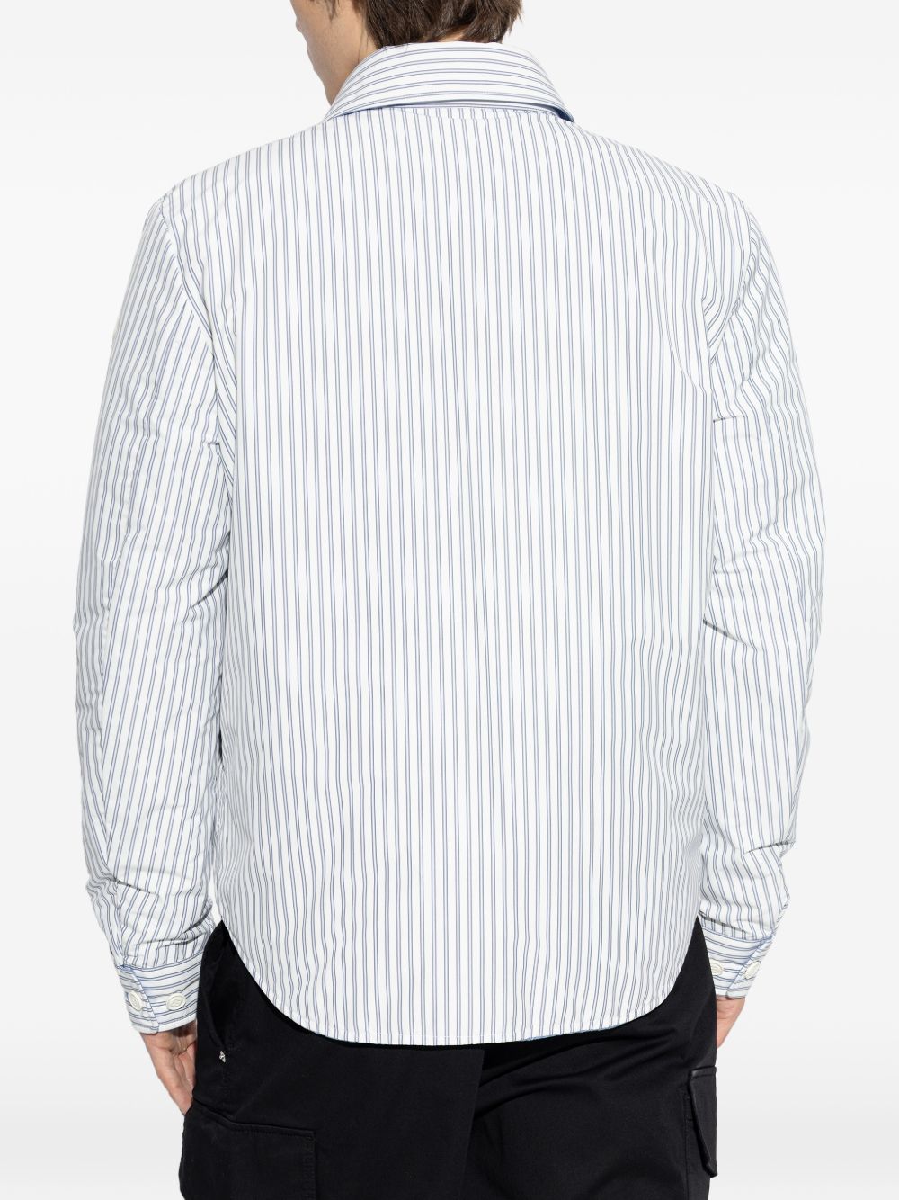 Crescent reversible striped quilted jacket