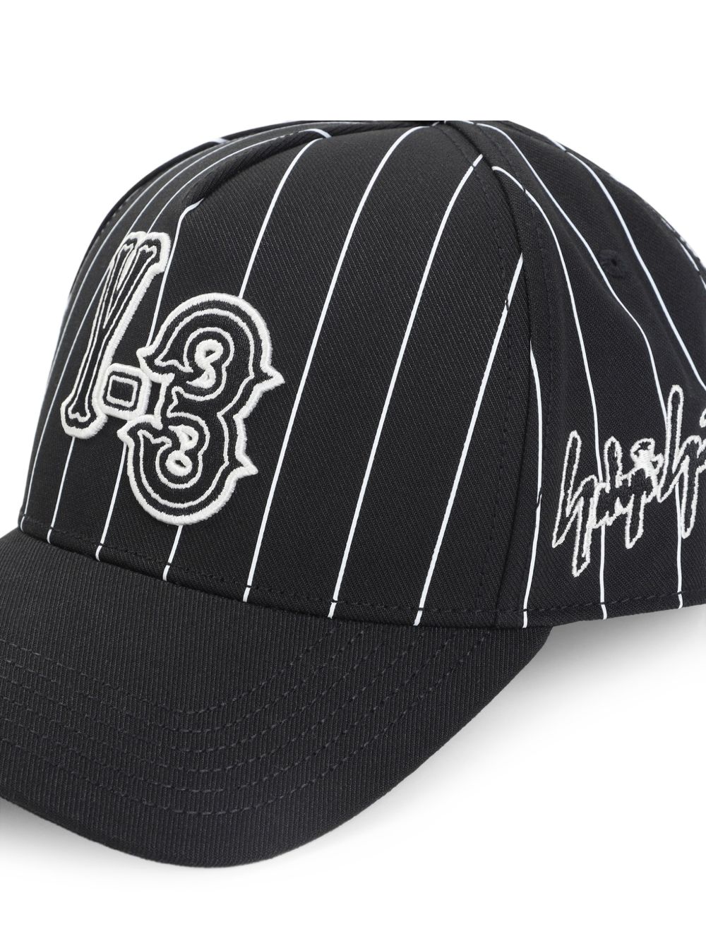 striped logo-detail baseball cap