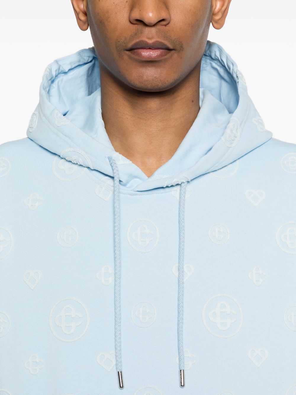 monogram-appliqué hoodie