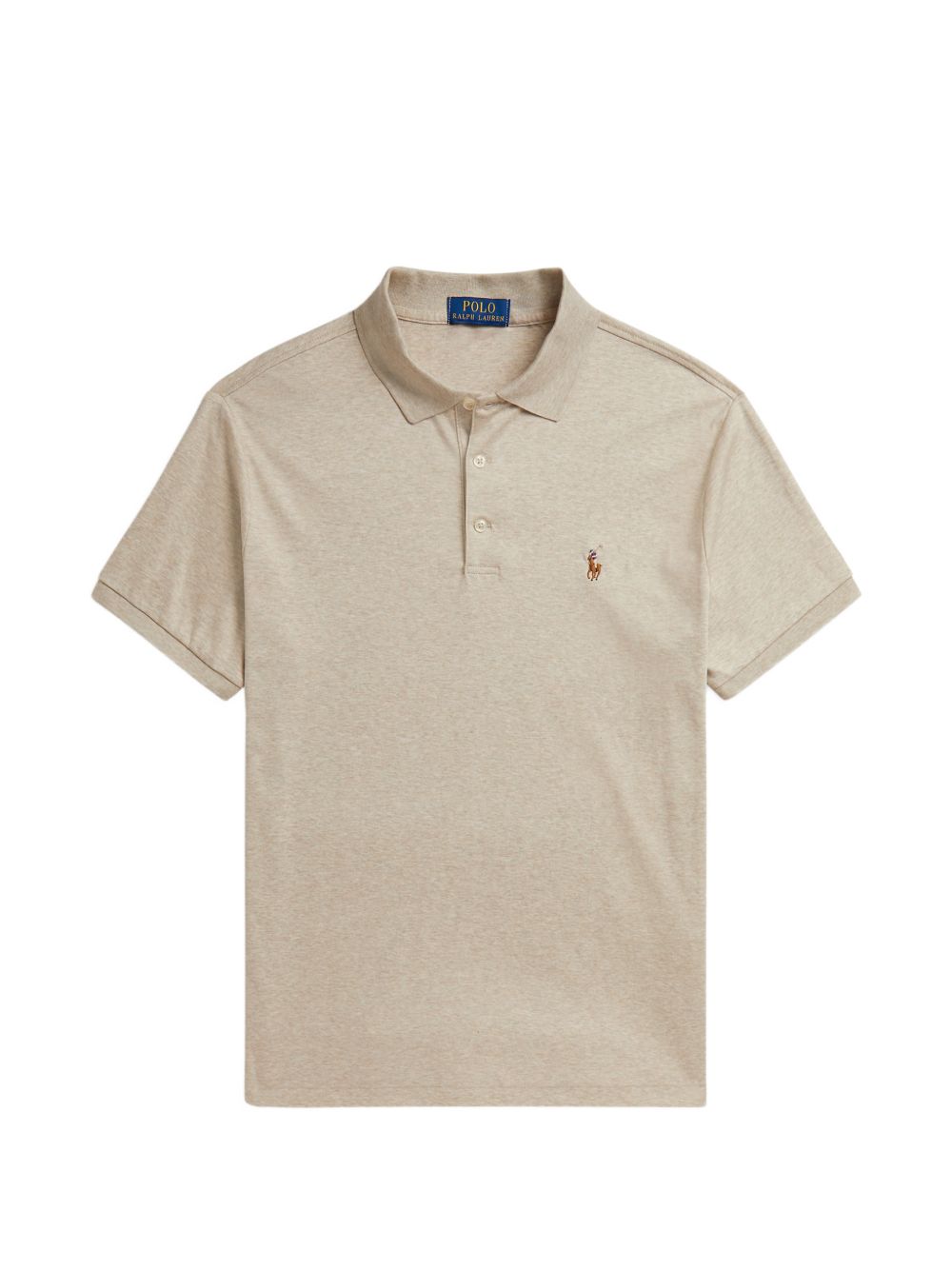 heather logo polo shirt