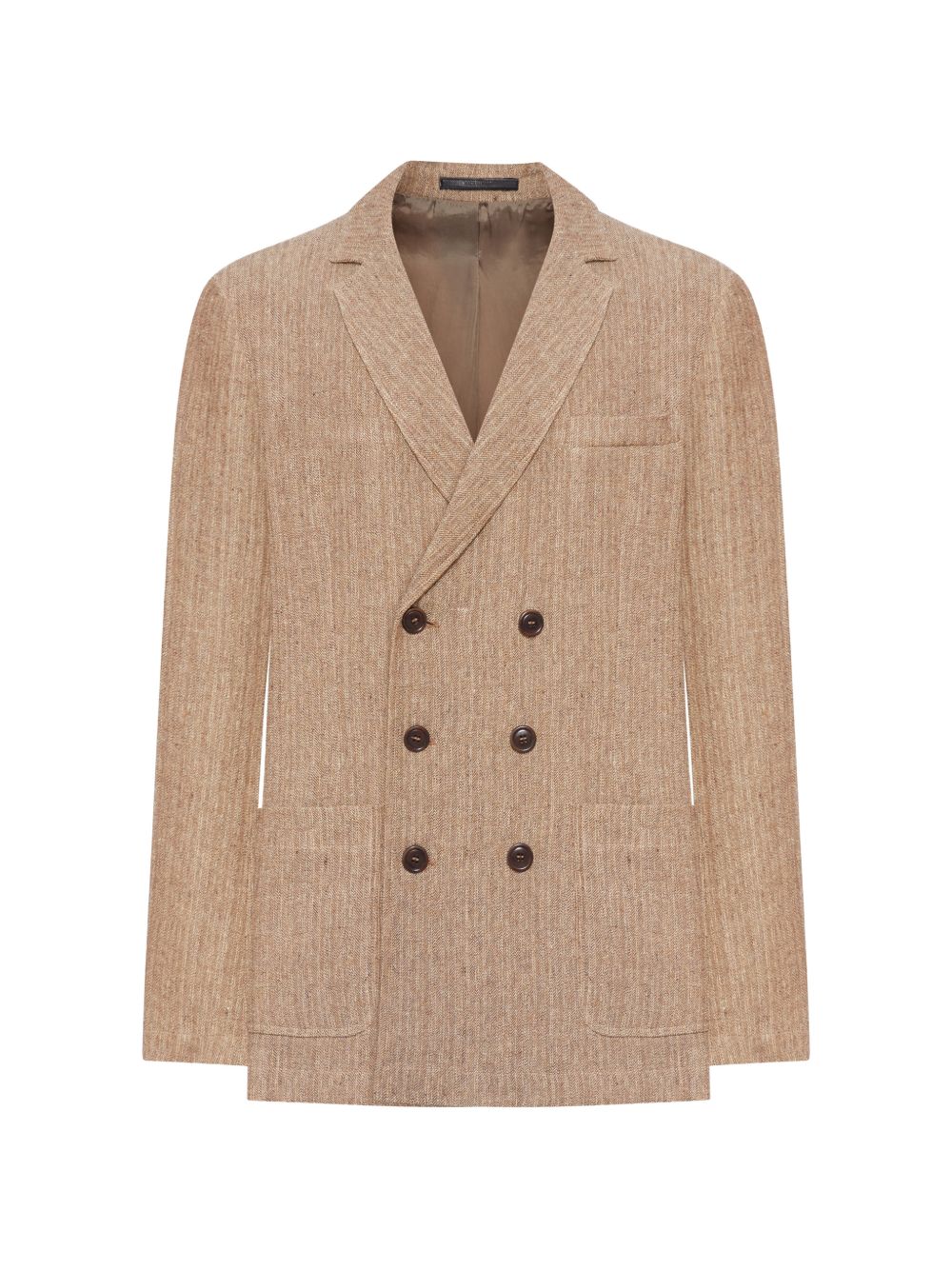 double-breasted linen jacket