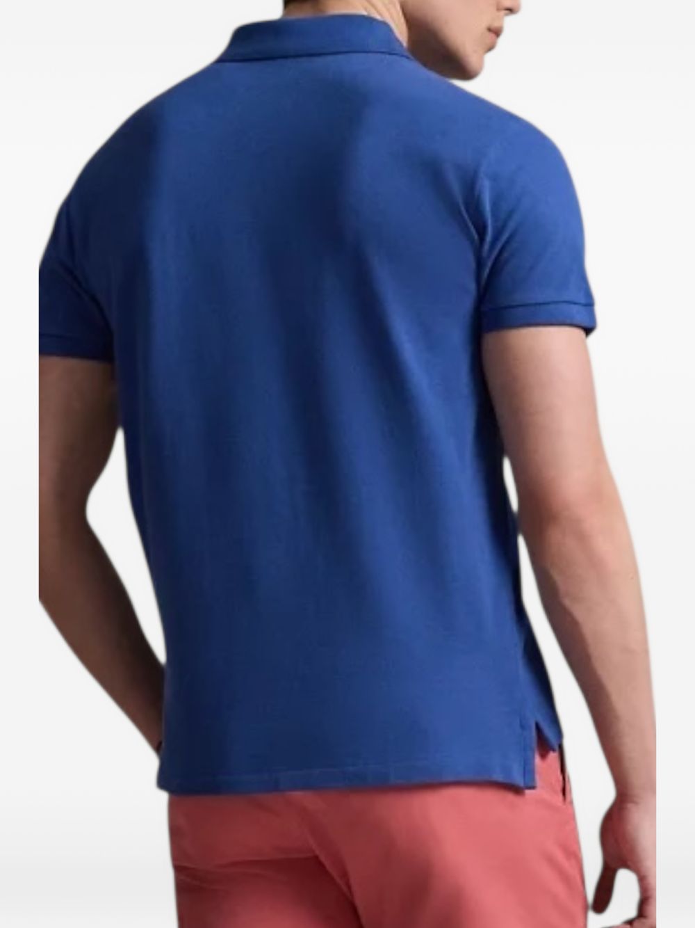 short-sleeve logo-embroidered polo shirt