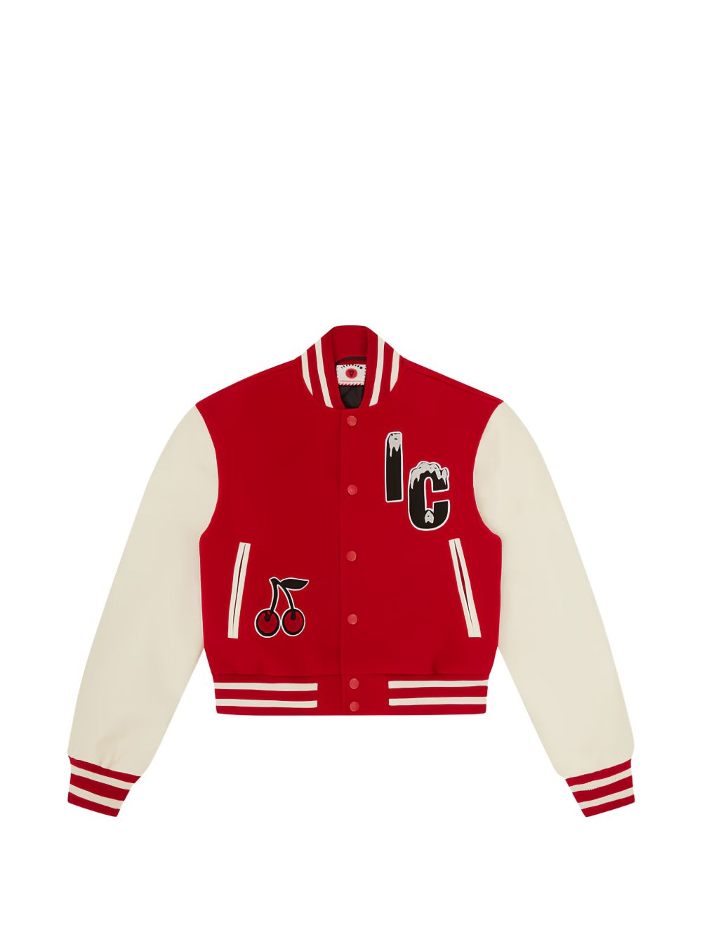 striped appliquéd jacket