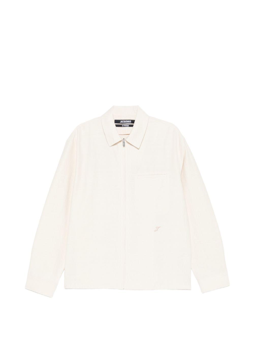Mecano embroidered-logo zip shirt