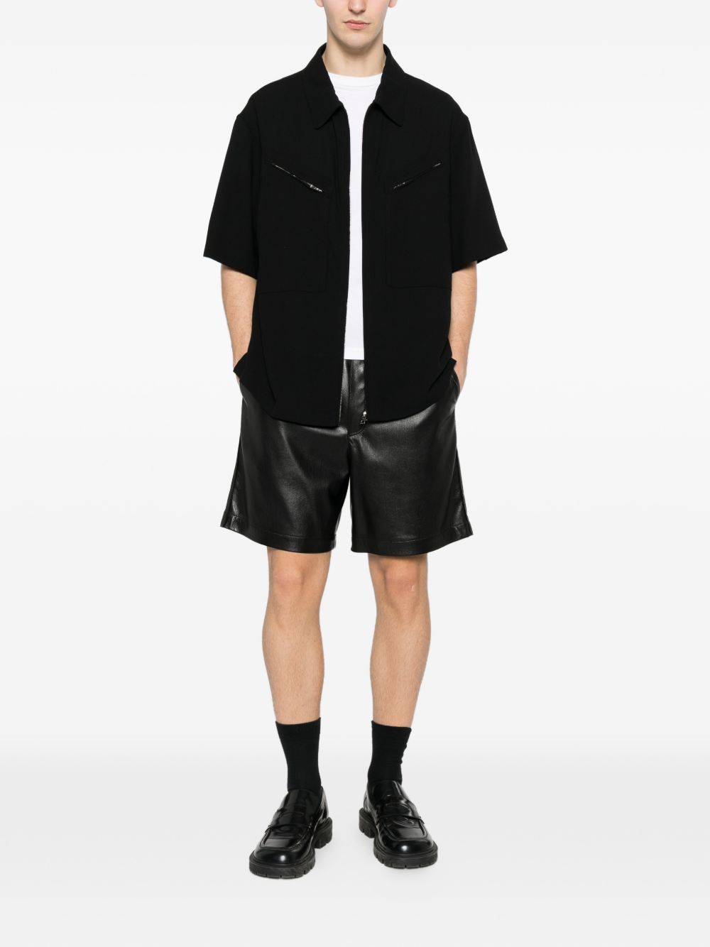 zip-up shirt jacket