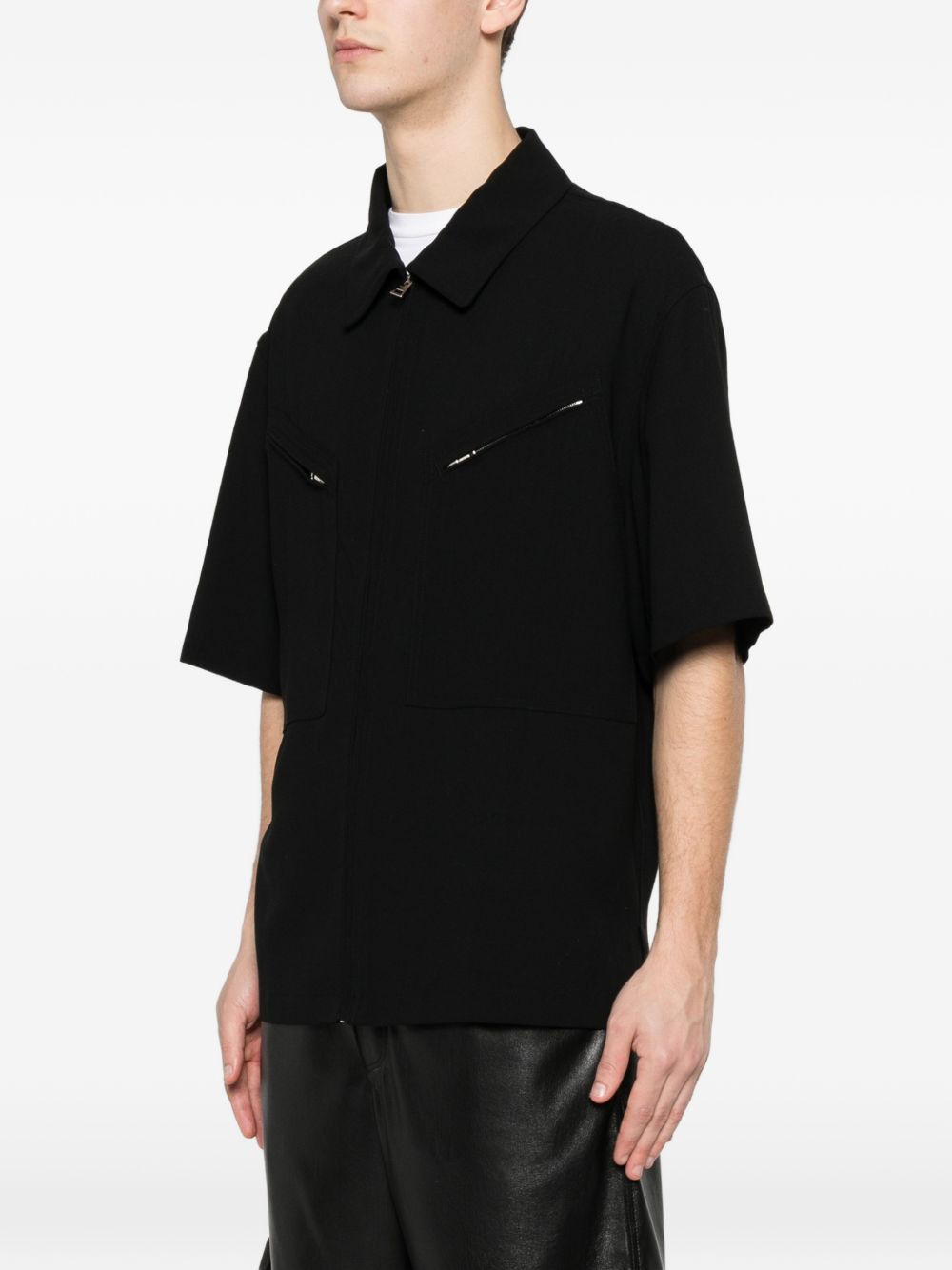 zip-up shirt jacket