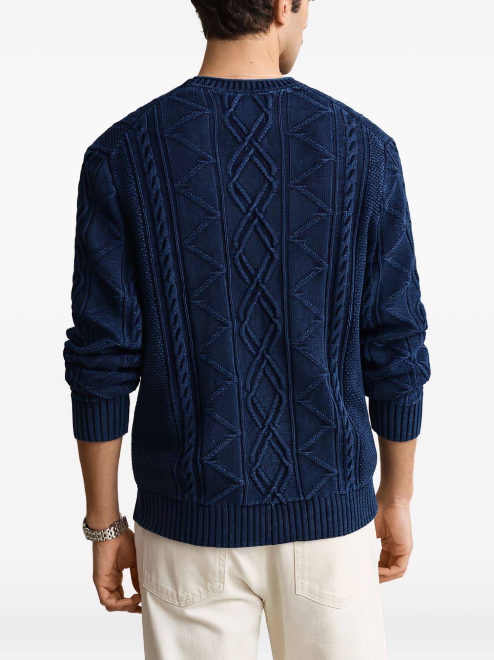 cable-knit sweater