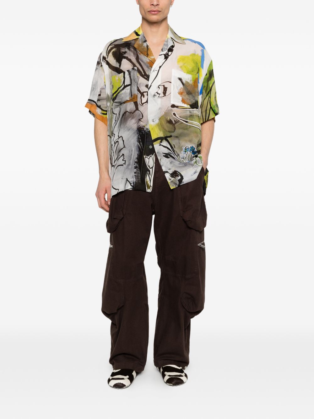 printed camp shirt