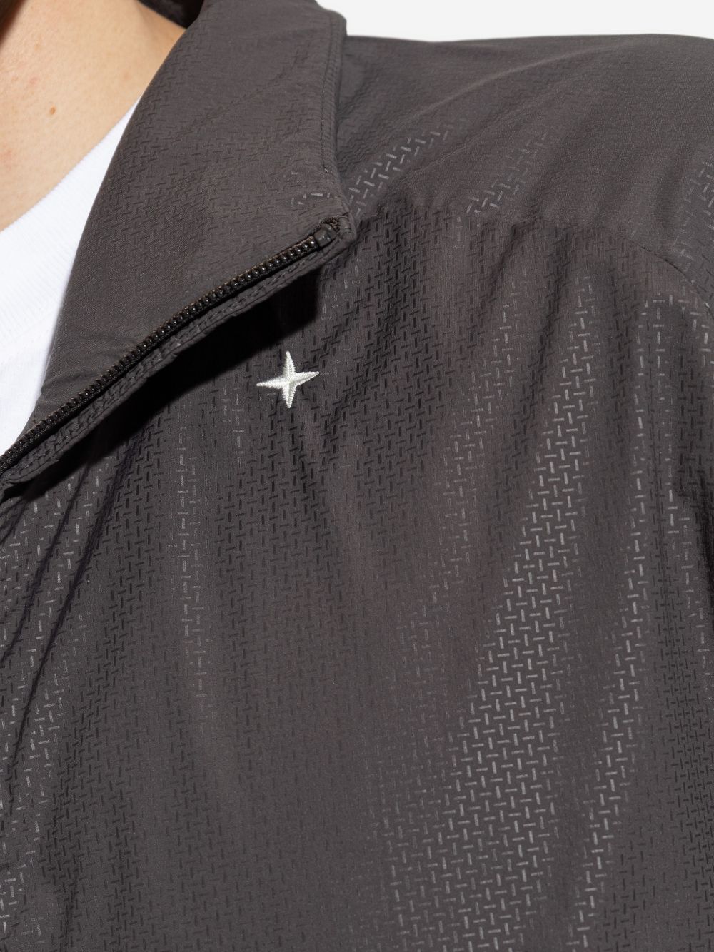 textured zip jacket