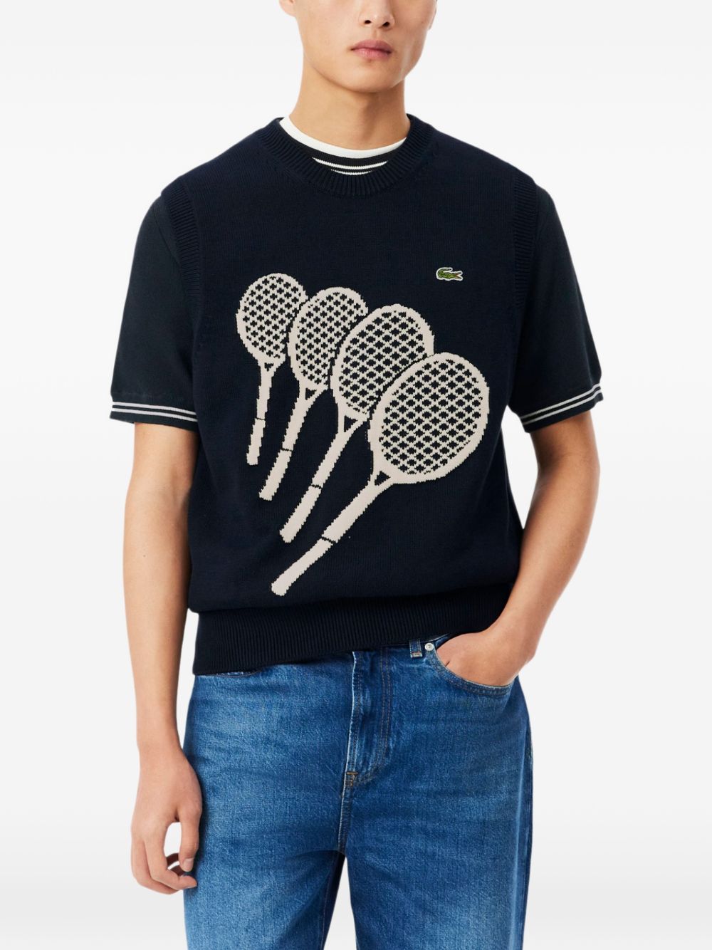 tennis rackets print vest