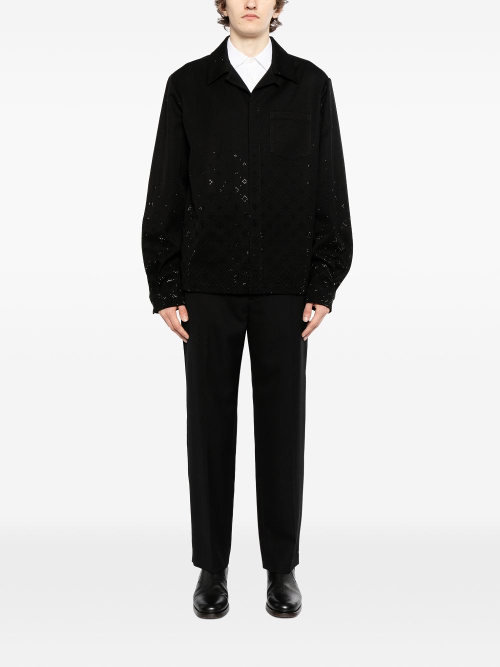 crystal embellishment shirt