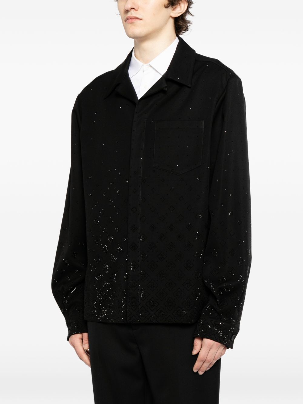 crystal embellishment shirt