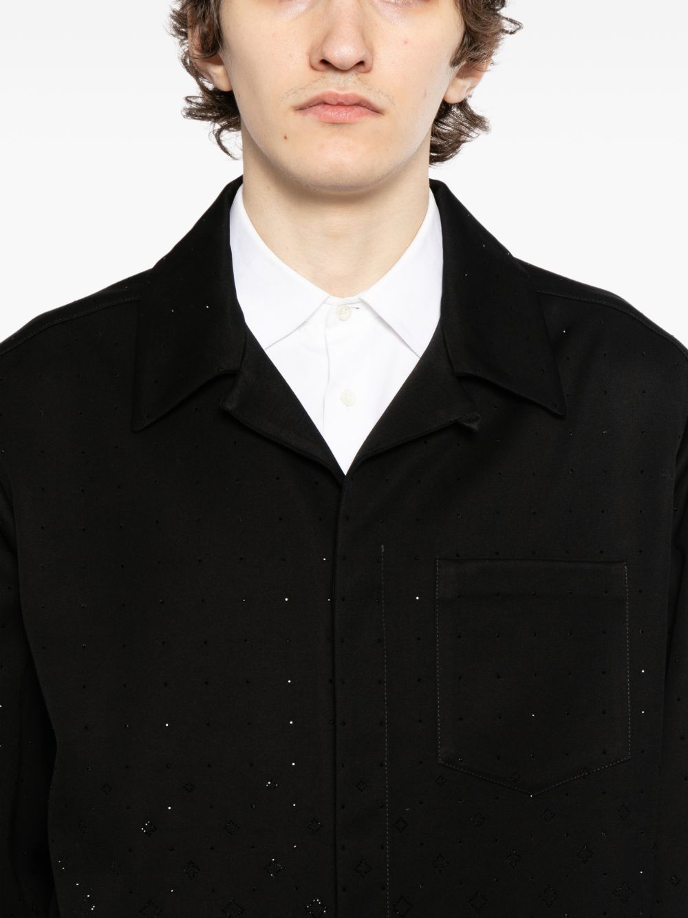 crystal embellishment shirt