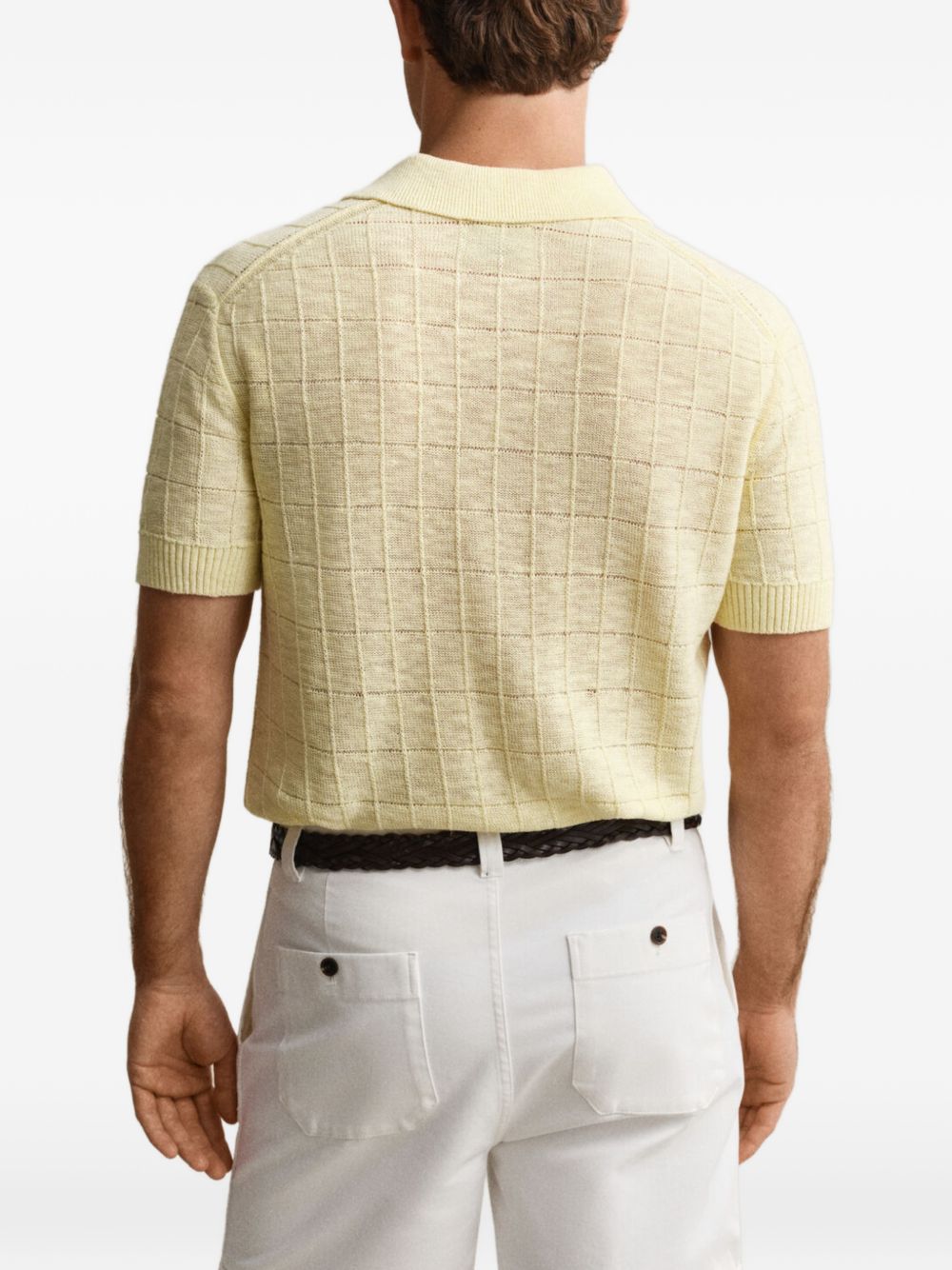 textured polo shirt