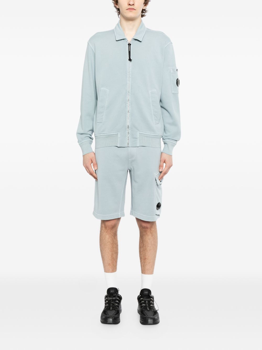 Diagonal fleece sweatshirt