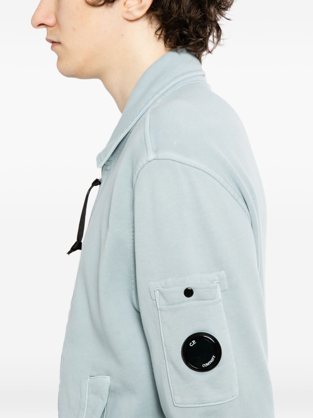 Diagonal fleece sweatshirt