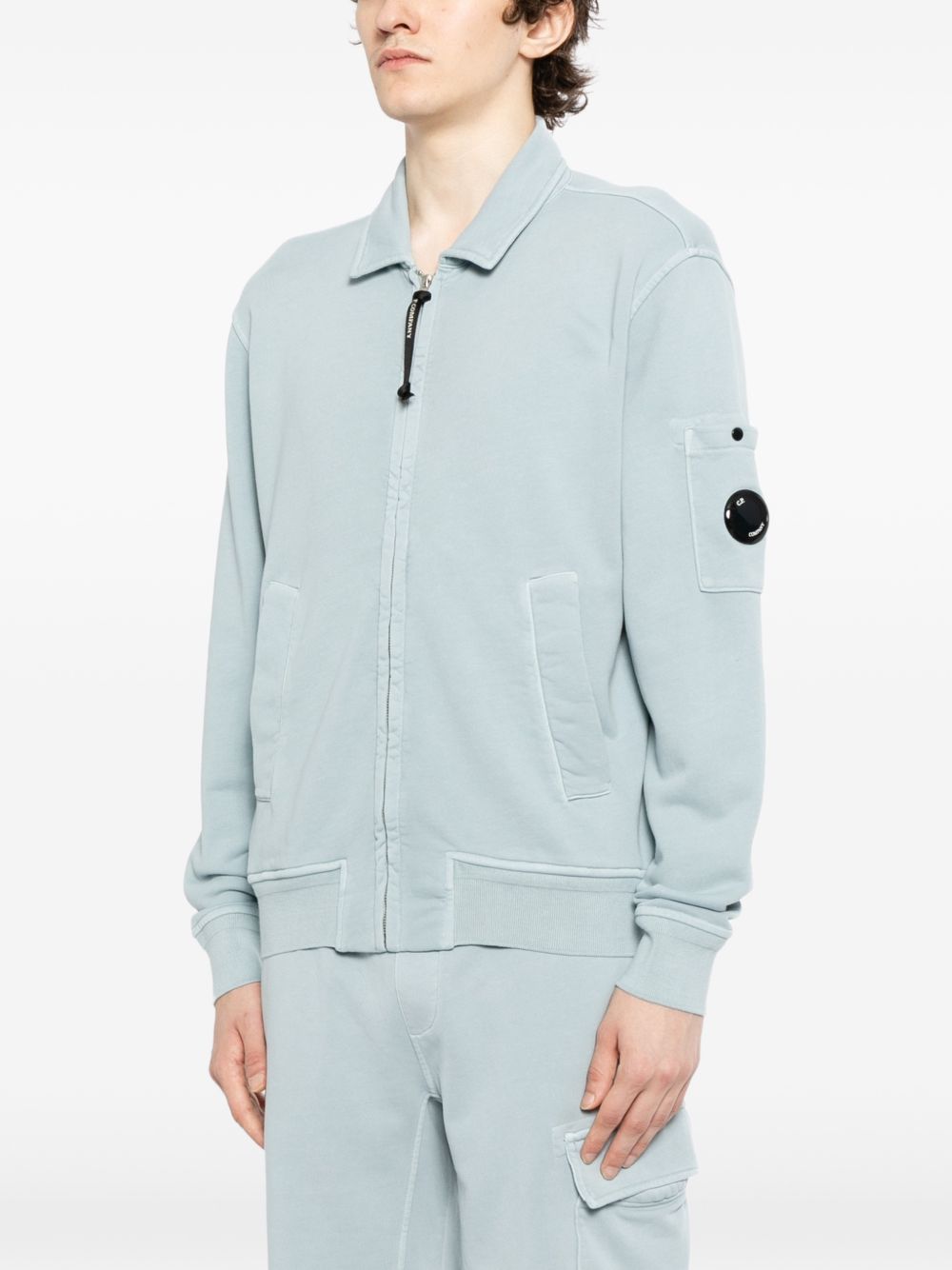 Diagonal fleece sweatshirt
