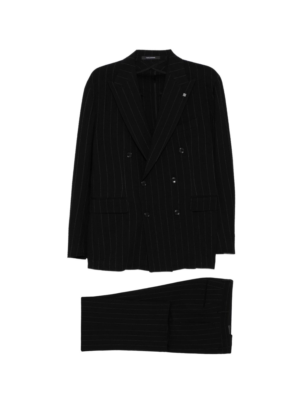 pinstripe double-breasted suit