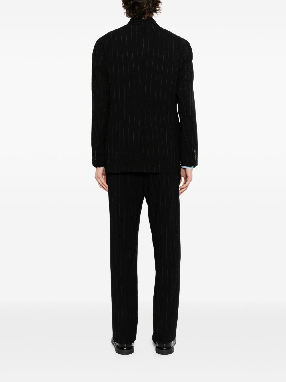 pinstripe double-breasted suit