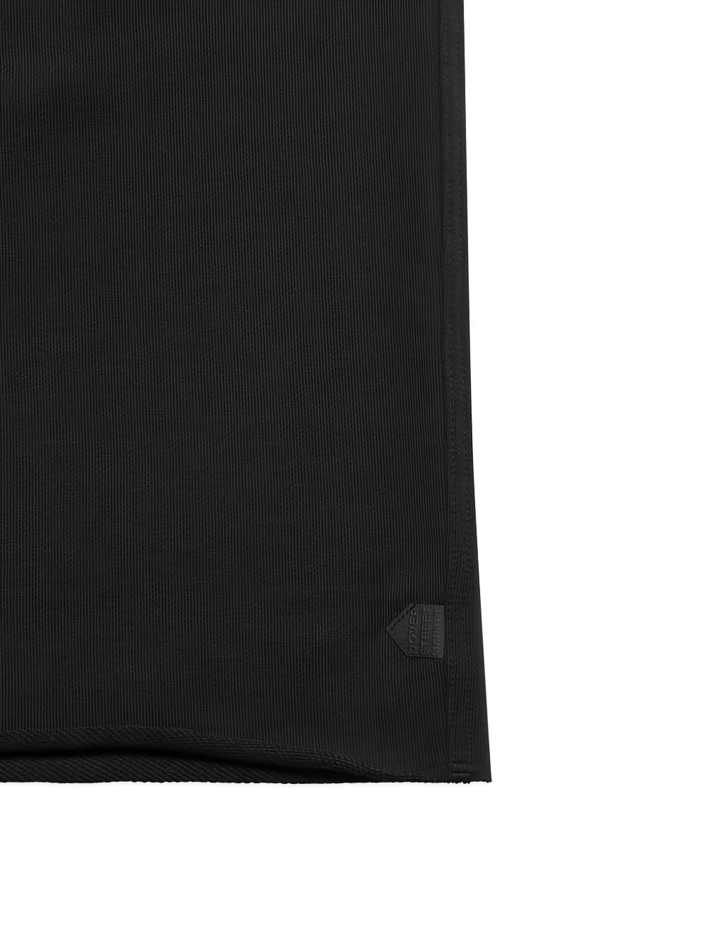 drawstring-detail pleated cotton shorts