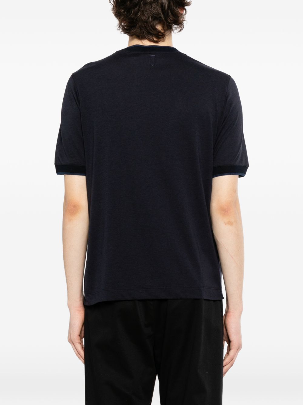contrast-trim T-shirt