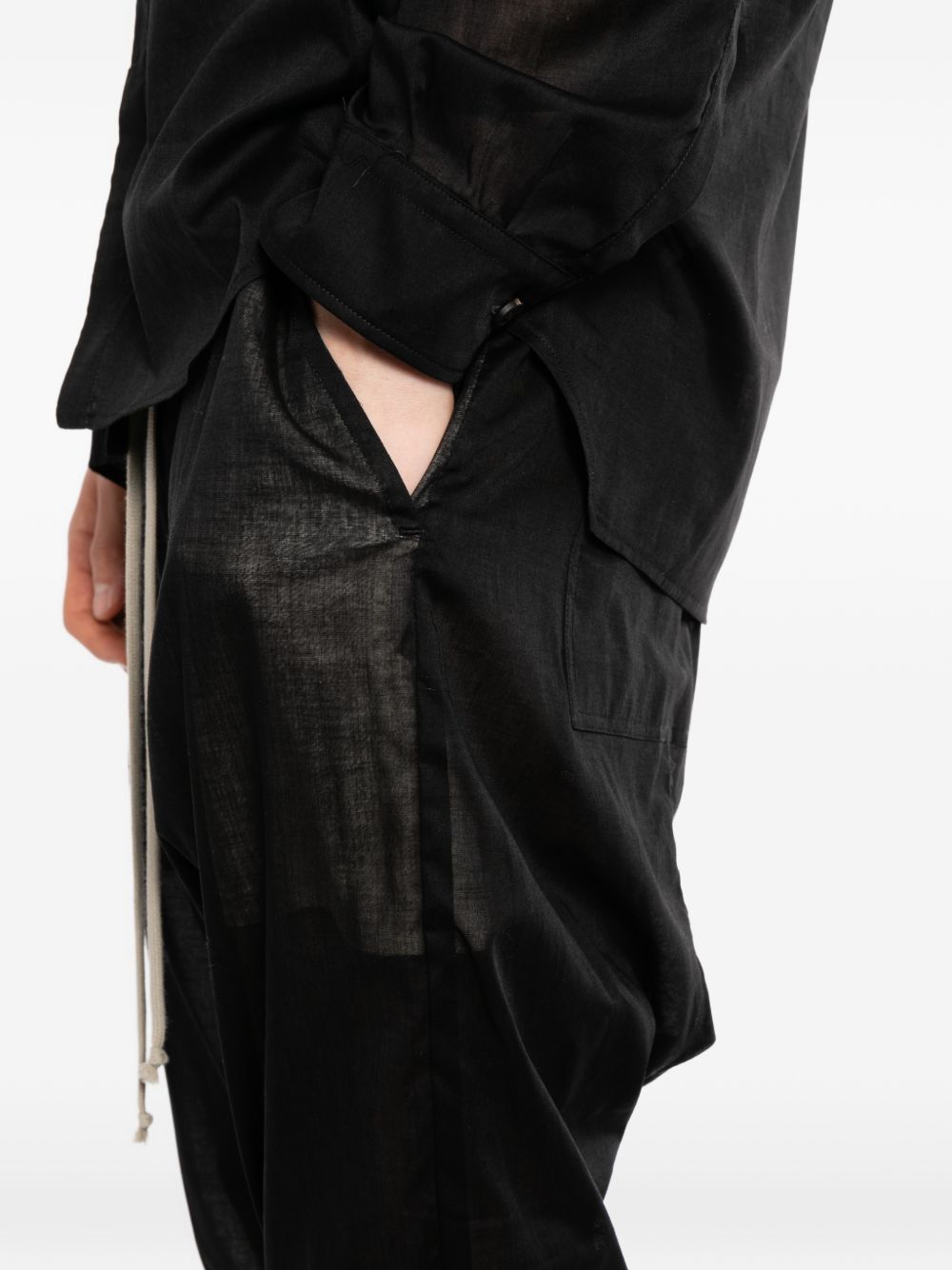 drawstring silm trousers