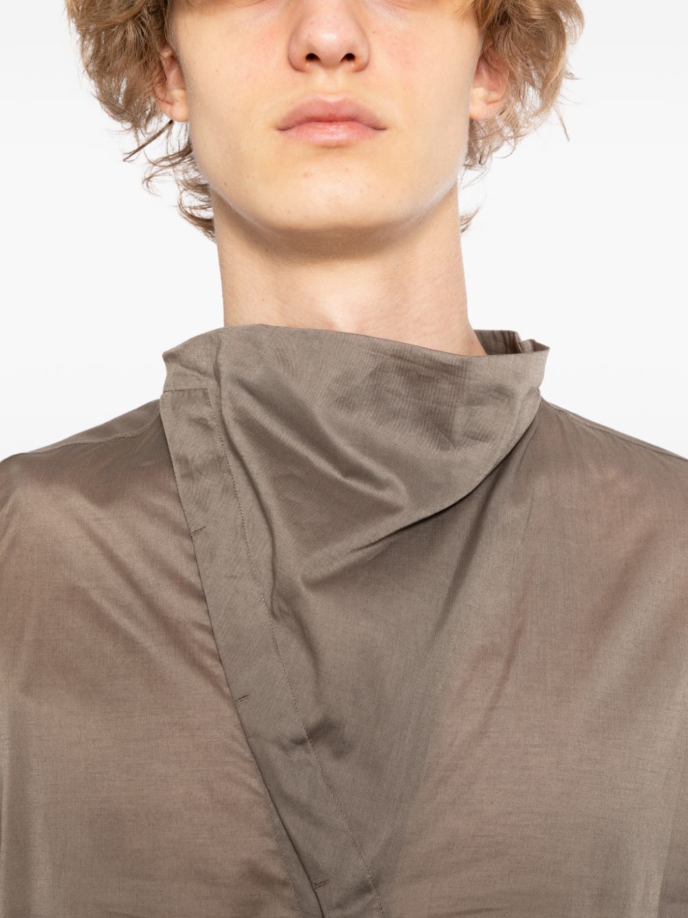 high neck island shirt