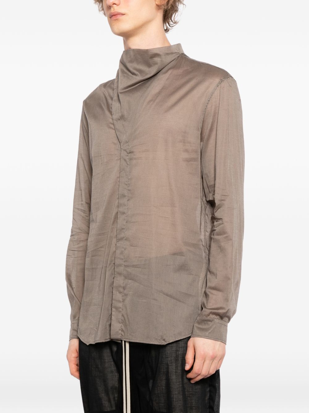 high neck island shirt
