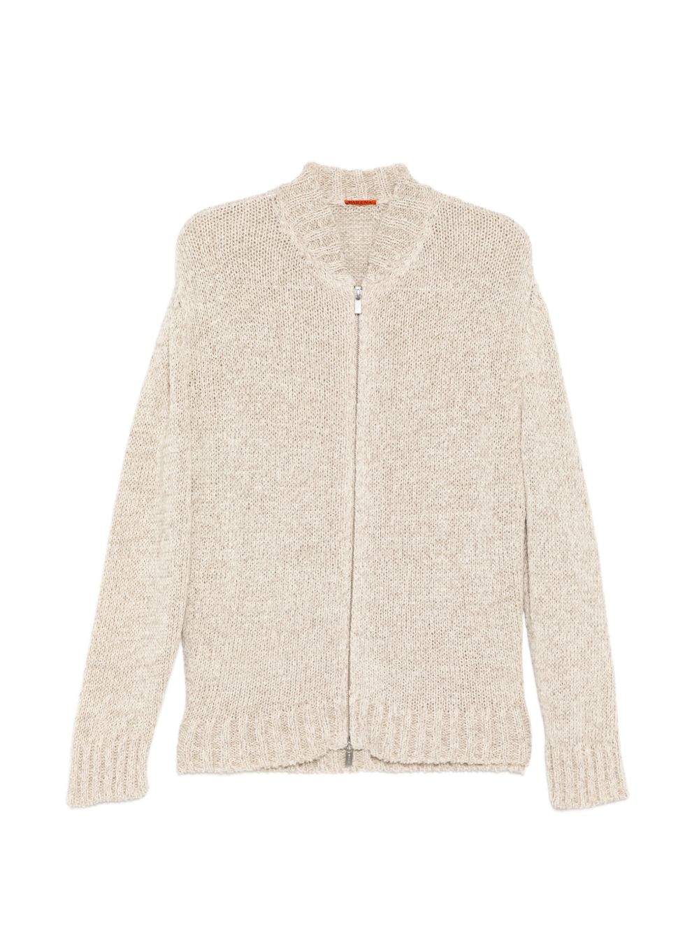zip knitted cardigan