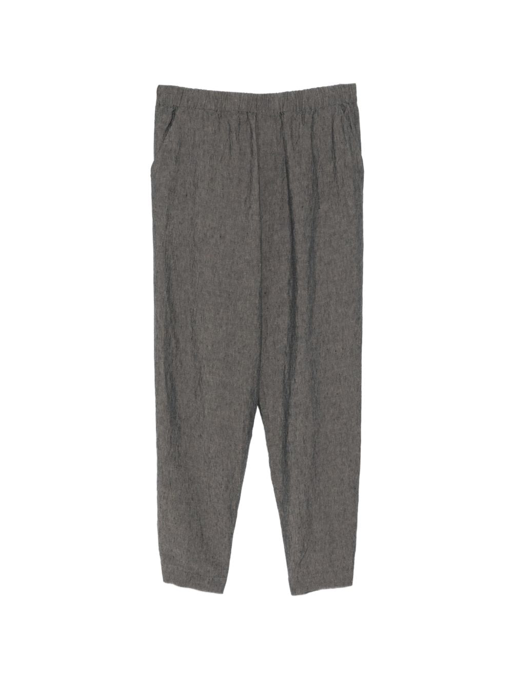 elasticated waistband linen trousers