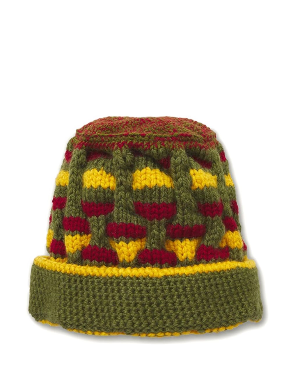 Roots patterned beanie hat