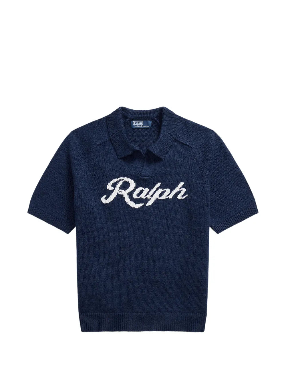 logo-intarsia short-sleeve sweater