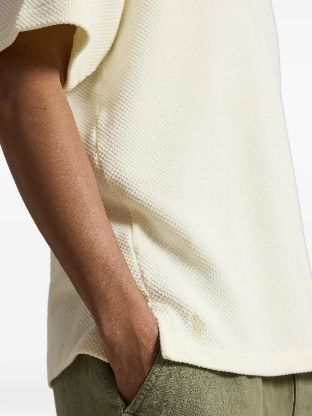 textured polo shirt