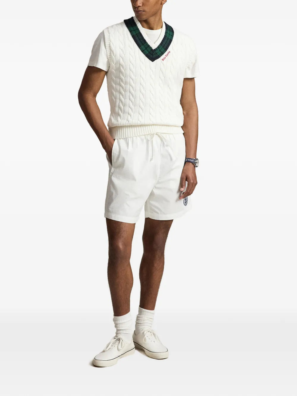 relaxed fit cricket sweater vest