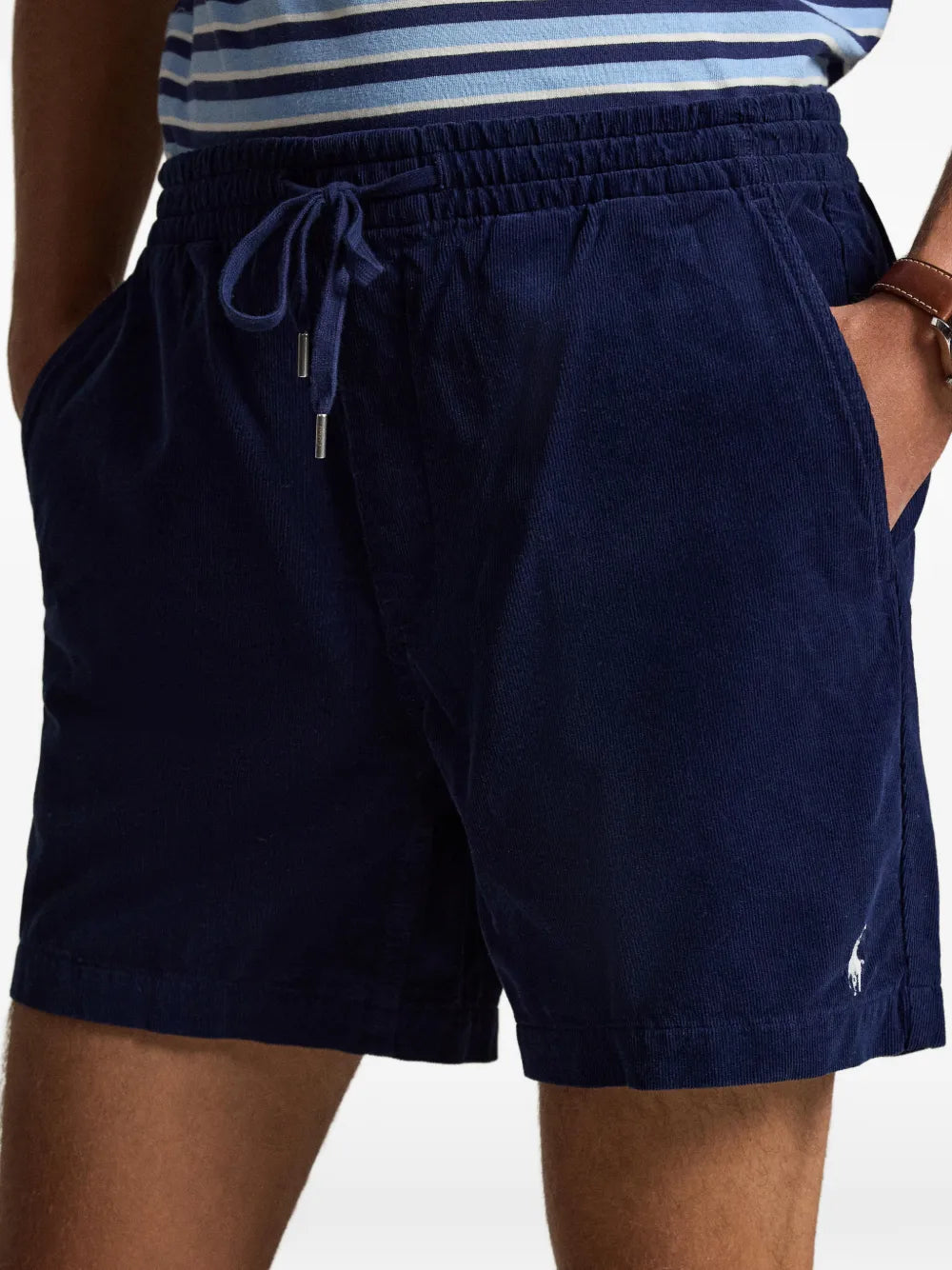 logo-embroidered short