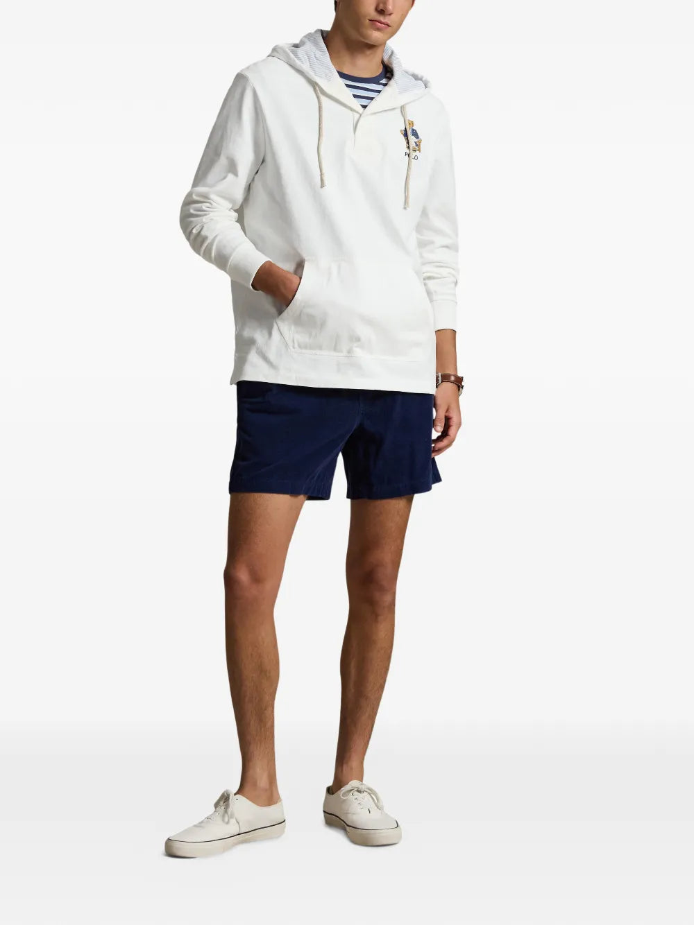 logo-embroidered short