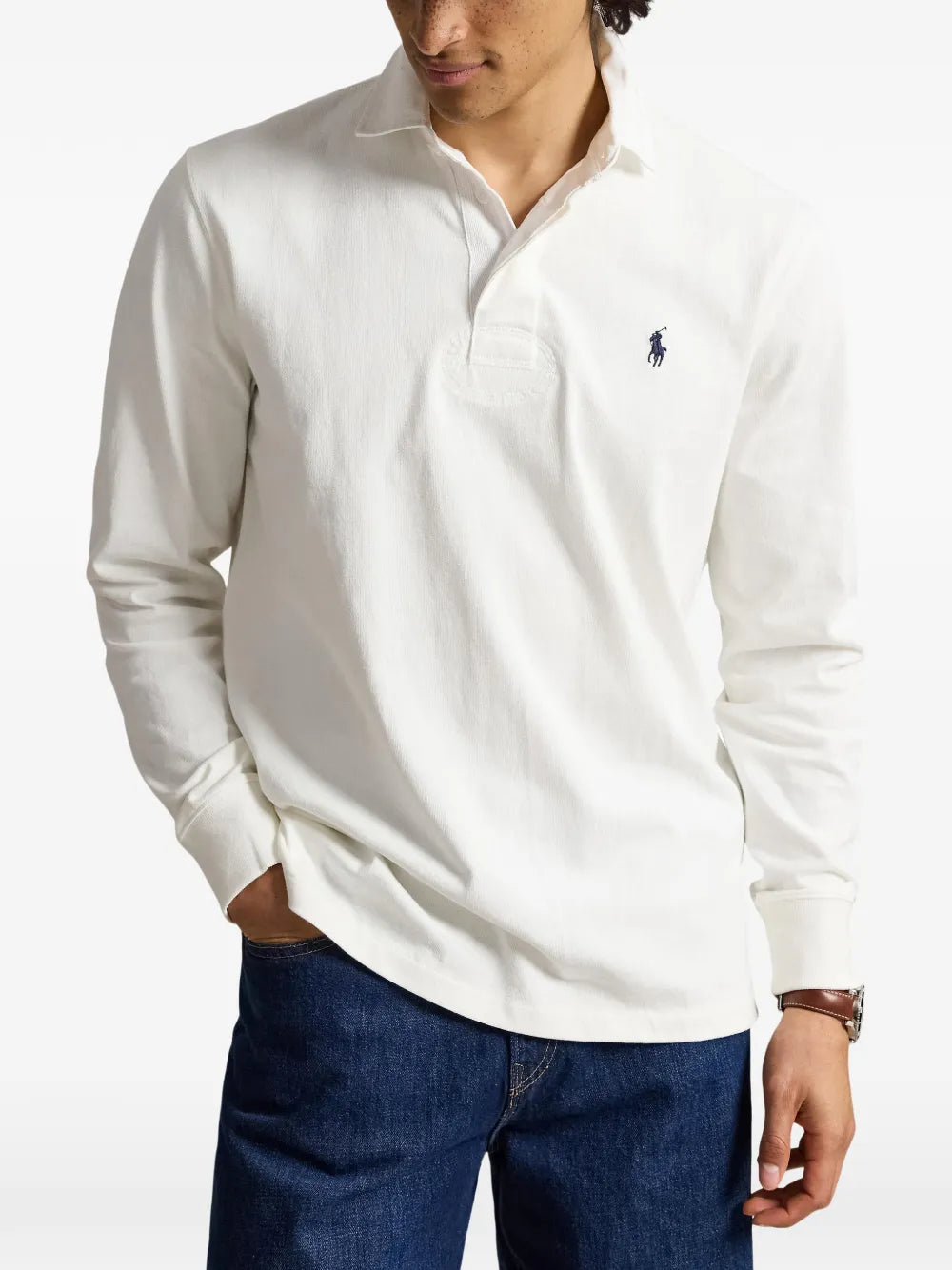 embroidered-logo polo shirt