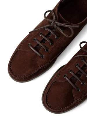 Laced Suede Boat Shoes