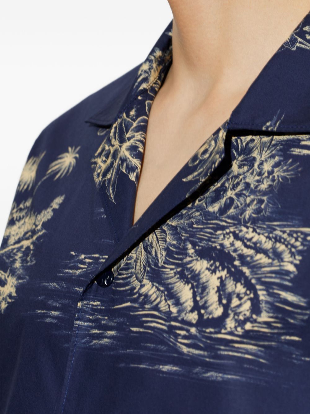 Island-print shirt