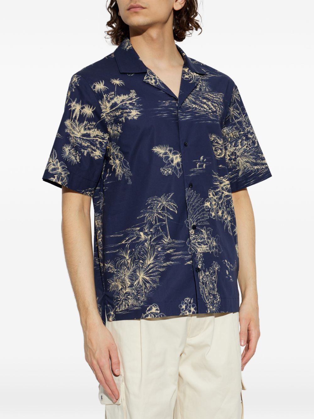 Island-print shirt