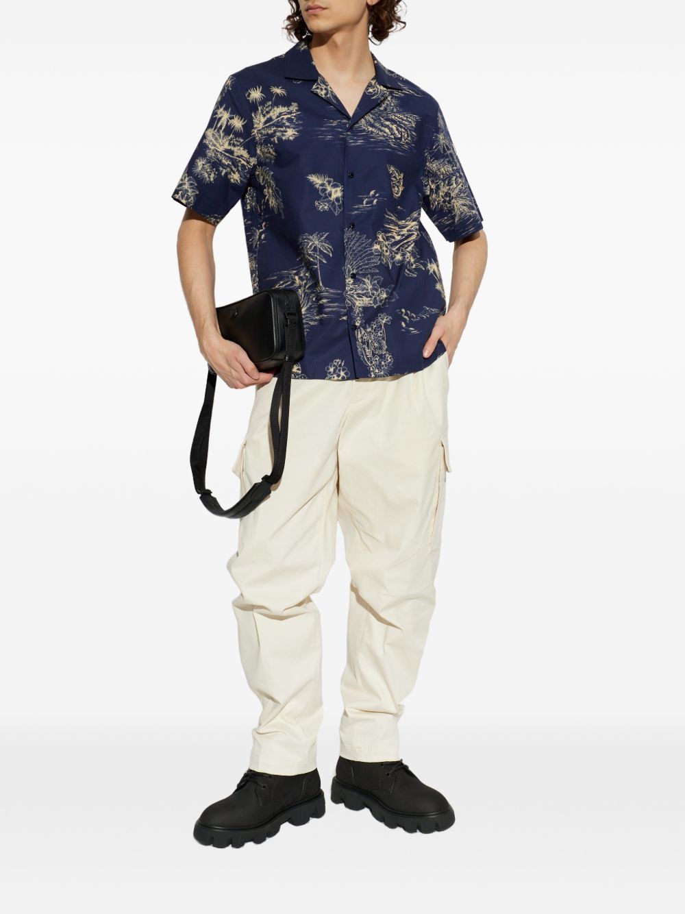 Island-print shirt