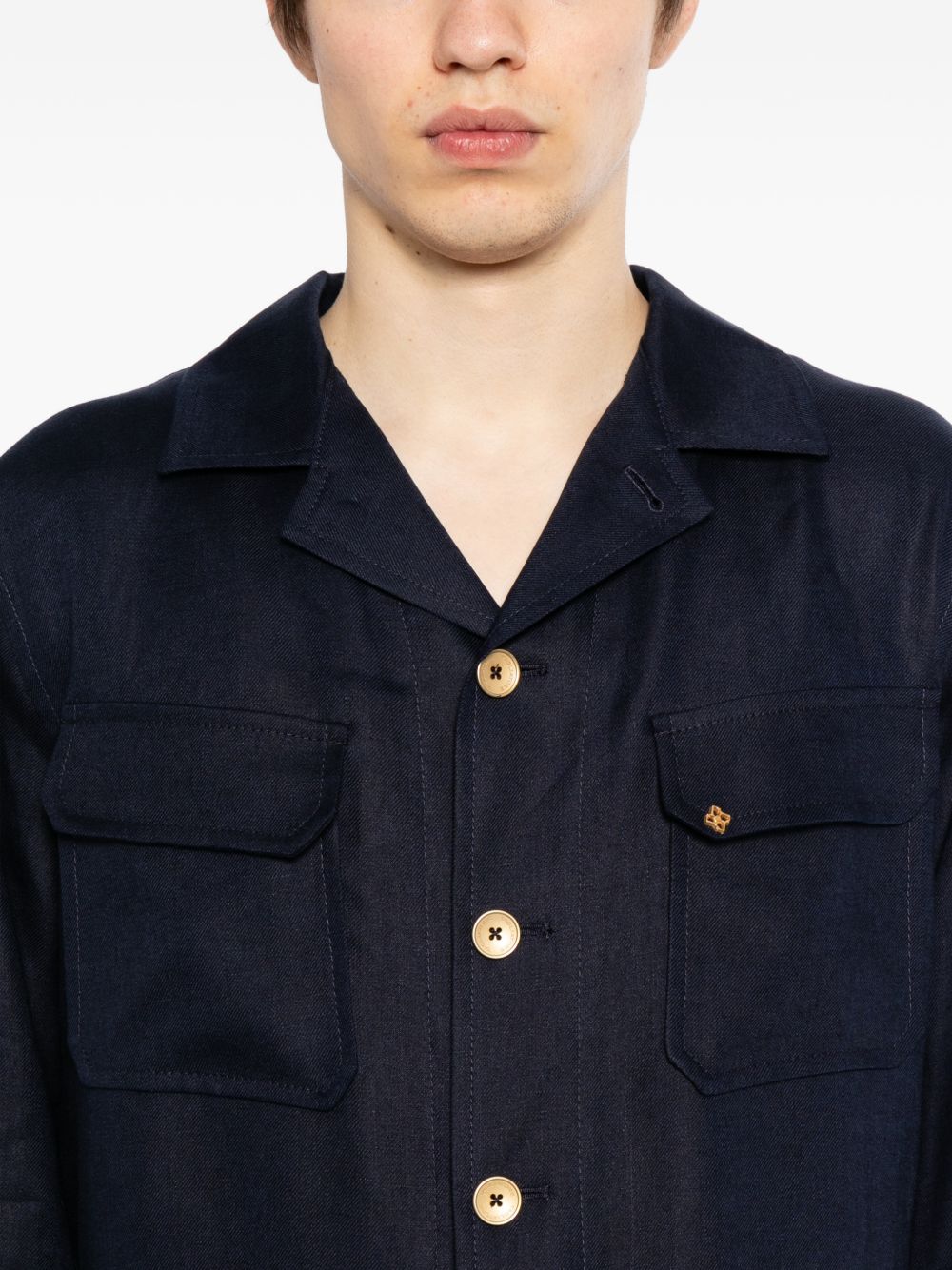 chest flap pocekts jacket